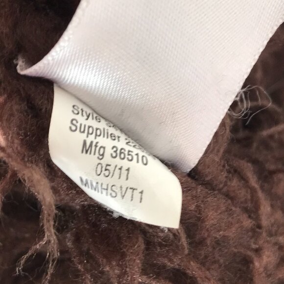 Aeropostale Hoodie brown sherpa lined full zip spell out brown/red unisex XXL - Picture 8 of 9